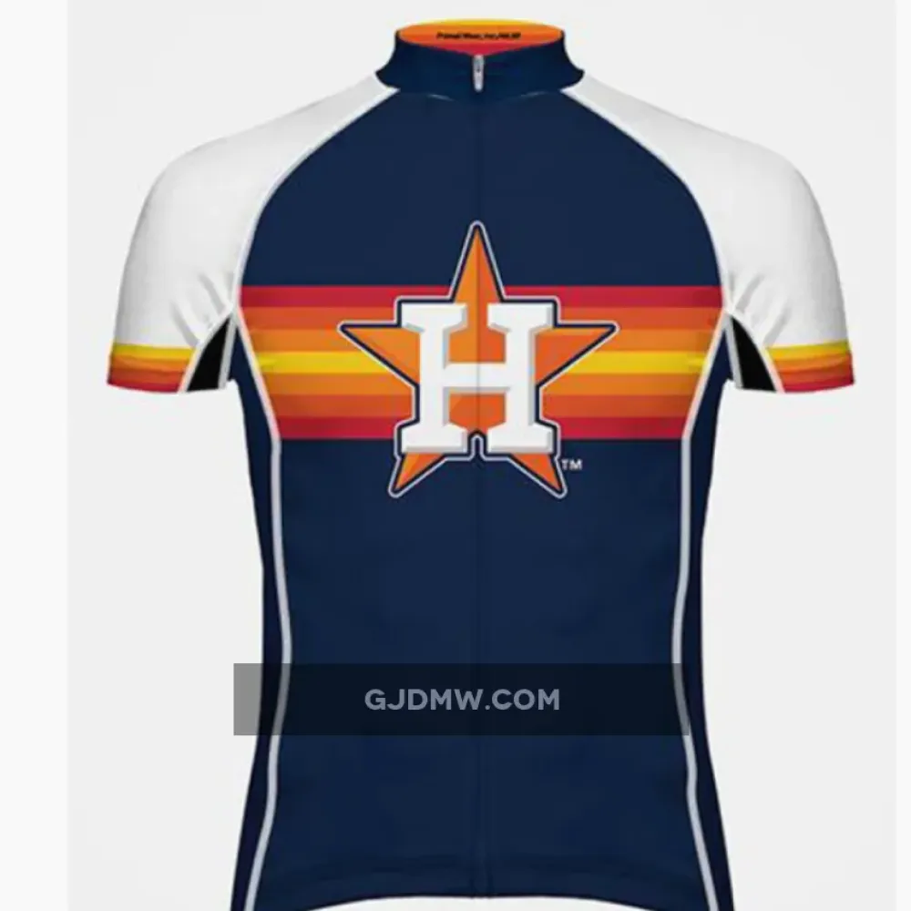 MLB Houston Astros Short Sleeve Cycling Jerseys