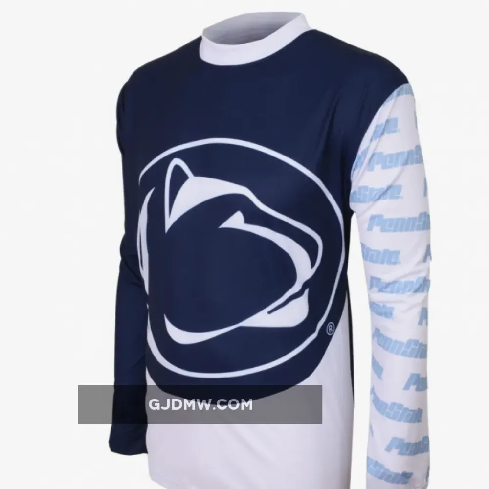 NCAA PSU The Pennsylvania State University Penn State Nittany Lions Mountain Long Sleeve Bike MTB Cycling Jerseys