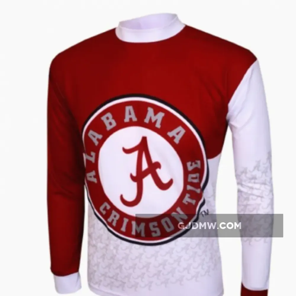 NCAA UA University of Alabama Crimson Tide Mountain Long Sleeve Bike MTB Cycling Jerseys