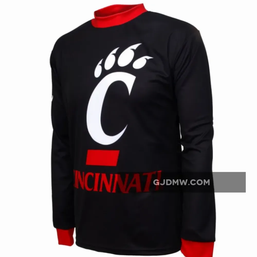 NCAA UC Cincinnati Bearcats Long Sleeve MTB Bike Cycling Jerseys
