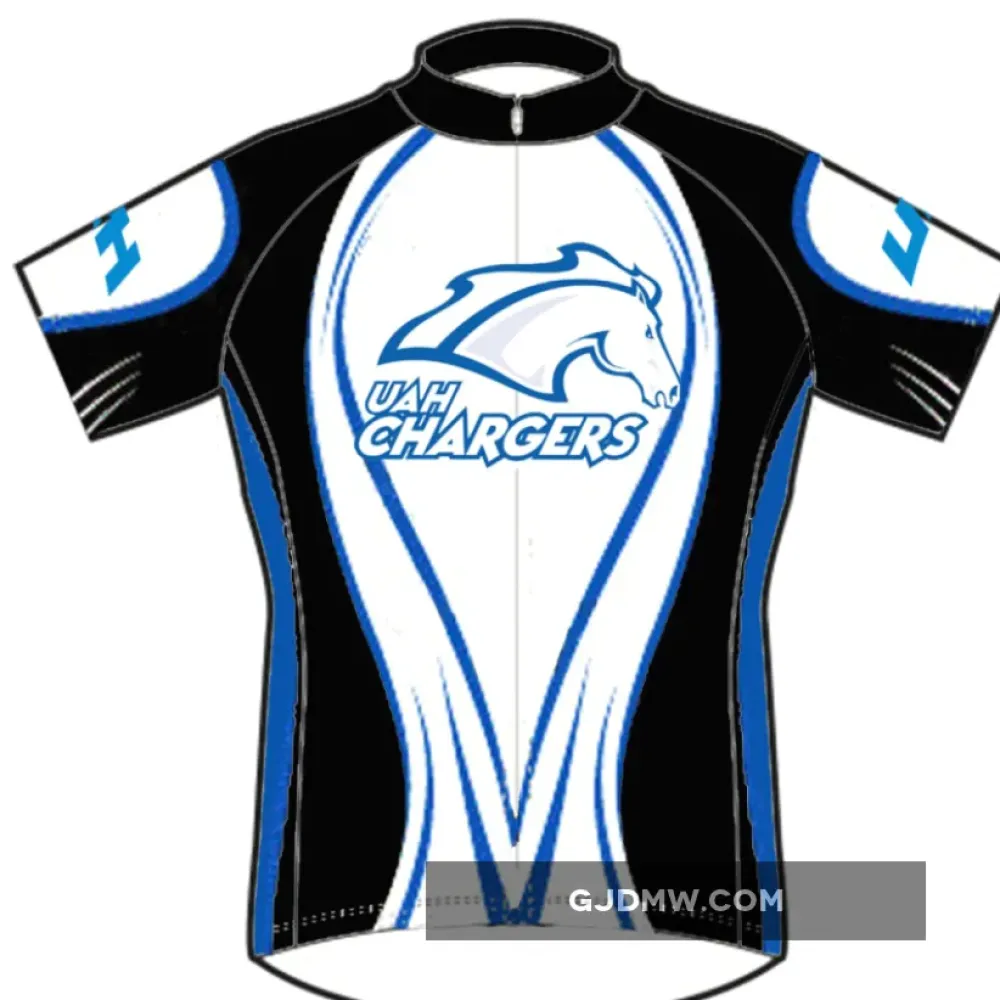 NCAA UAH Alabama Huntsville Chargers Short Sleeve Cycling Jerseys