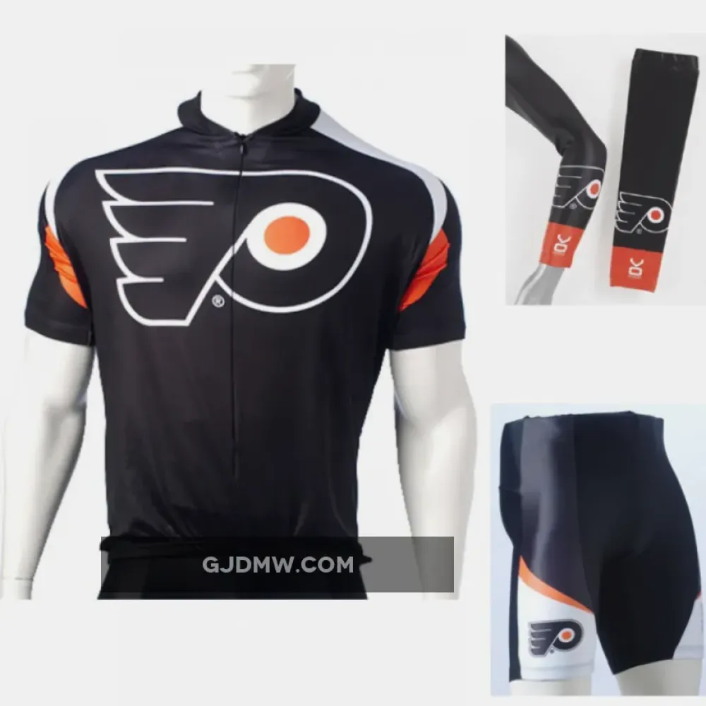 NHL Philadelphia Flyers Cycling Jerseys Bib Shorts Arm Warmers