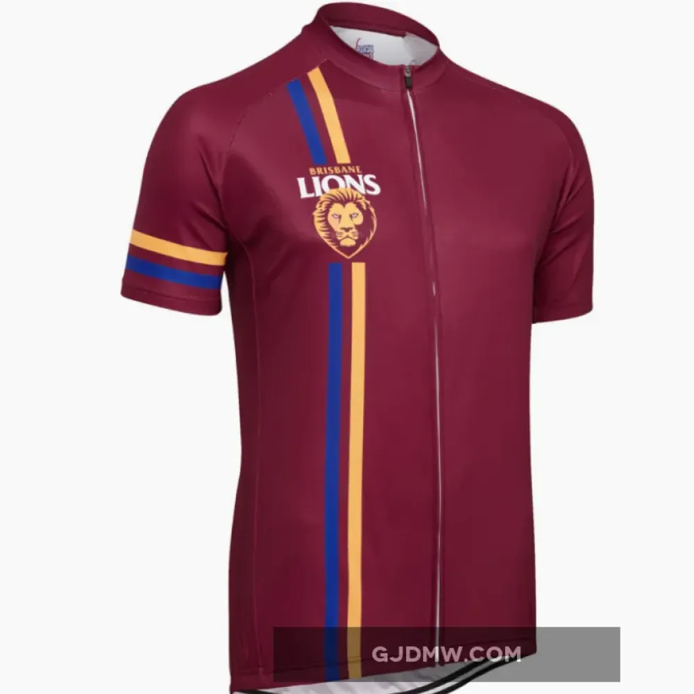 AFL Brisbane Lions Mountain and road bike Short Sleeve Cycling Jerseys