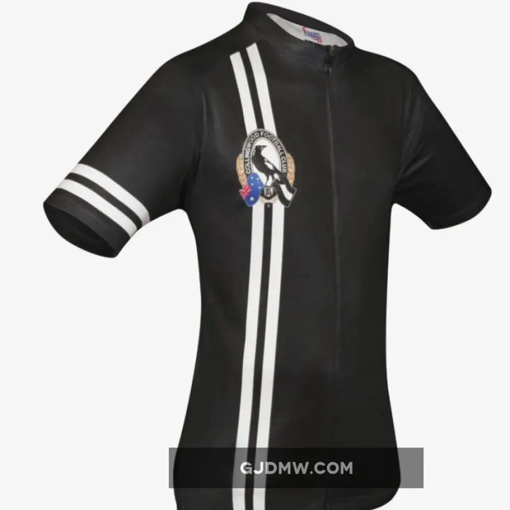 AFL Collingwood Magpies Mountain and road bike Short Sleeve Cycling Jerseys