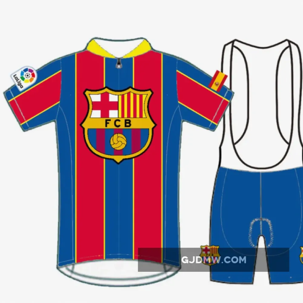 FC BARCELONA Short Sleeve Cycling Jerseys bib shorts kit