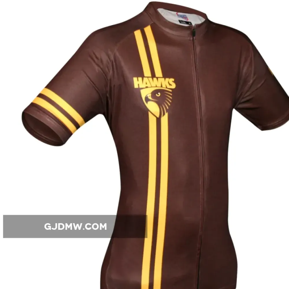 AFL Hawthorn Hawks Mountain and road bike Short Sleeve Cycling Jerseys